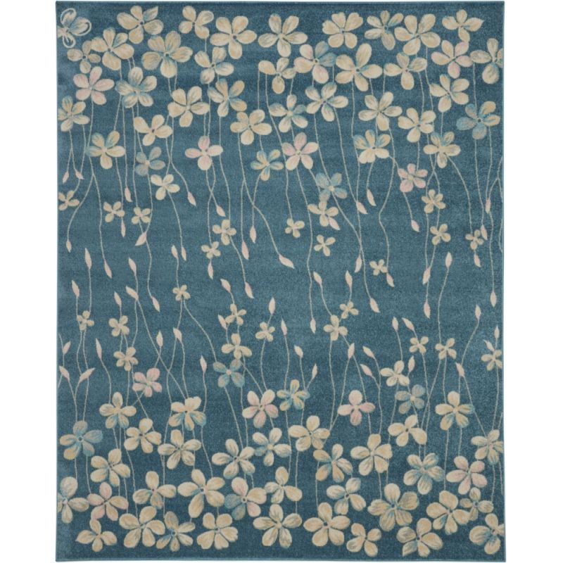 Nourison - Tranquil TRA04 Turquoise Blue 8'x10' Large Rug - TRA04-99446484949