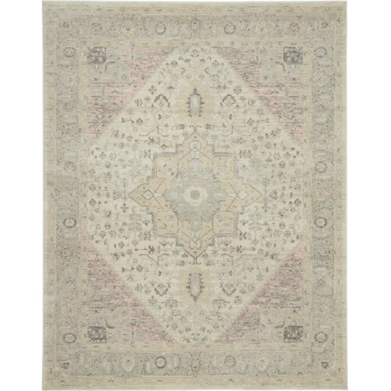 Nourison - Tranquil TRA06 Pink and Beige 8'x10' Large Rug - TRA06-99446485472
