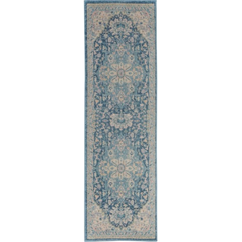 Nourison - Tranquil TRA07 Turquoise Blue and White 2'3