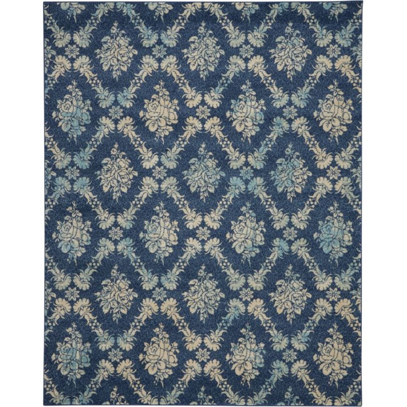 Nourison - Tranquil TRA09 Navy Blue 8'x10' Large Rug - TRA09-99446489272_CLOSEOUT