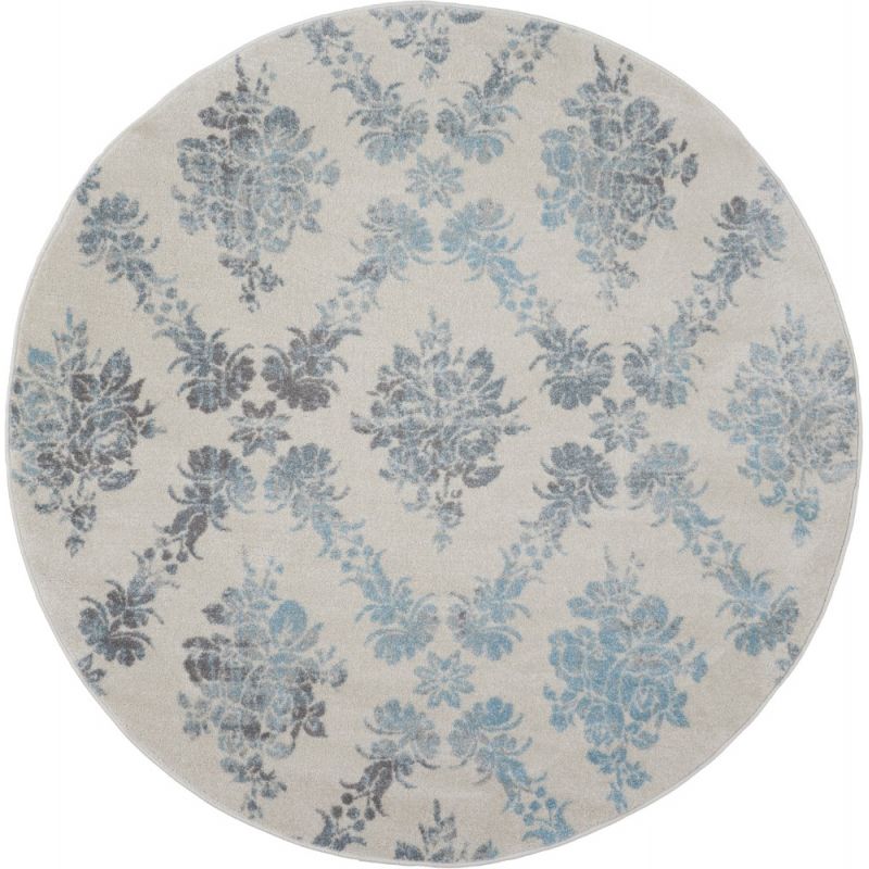Nourison - Tranquil TRA09 Turquoise and White 5'3