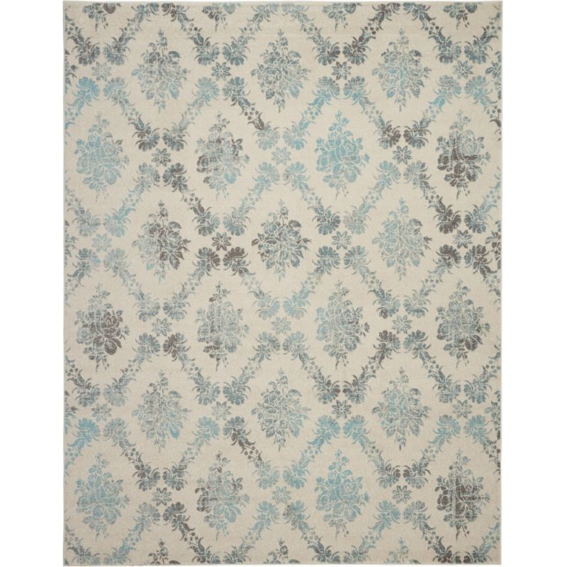 Nourison - Tranquil TRA09 Turquoise and White 8'10