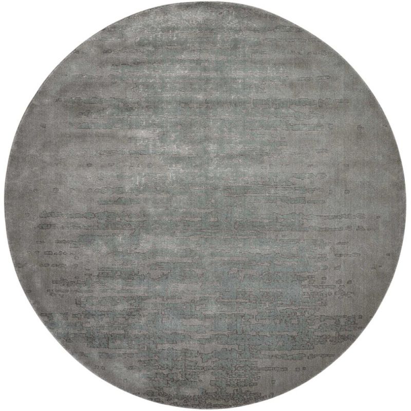 Nourison - Twilight TWI11 Slate Blue and Grey 8' x Round Large Rug - TWI11-99446358097