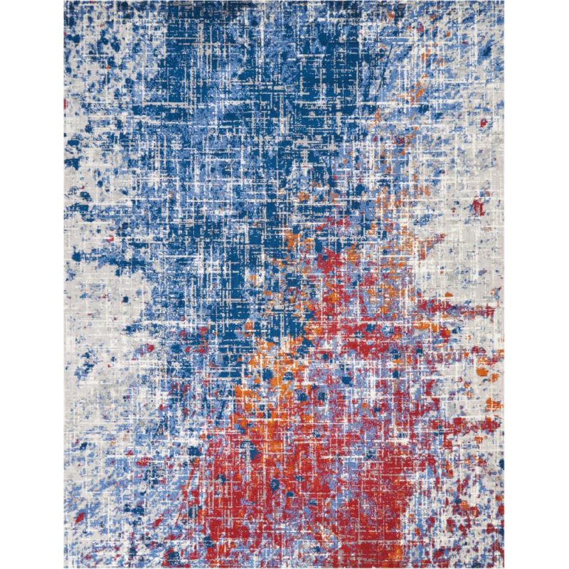 Nourison - Twilight TWI25 Red and Blue 12'x15' Oversized Rug - TWI25-99446081063_CLOSEOUT