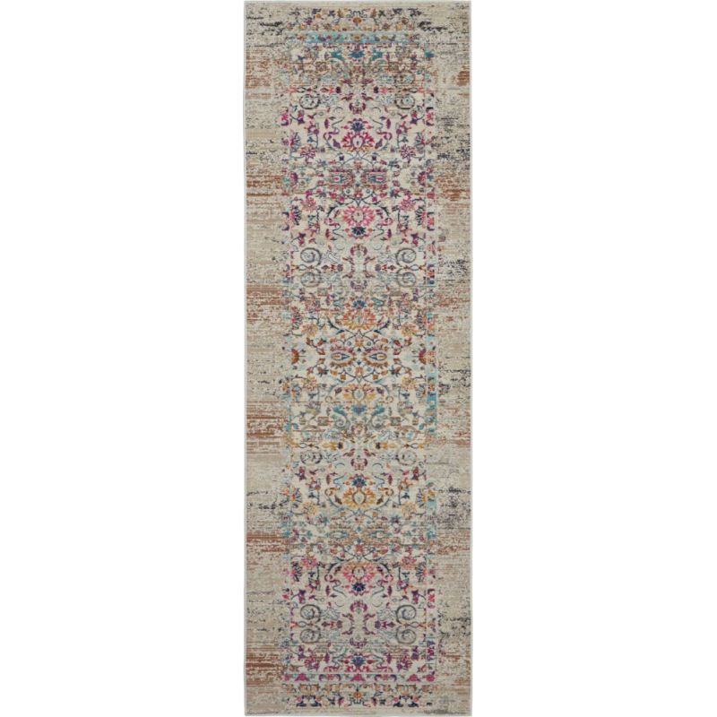 Nourison - Vintage Kashan VKA02 Ivory Multicolor 2' x 6' Hallway Rug - VKA02-99446455420