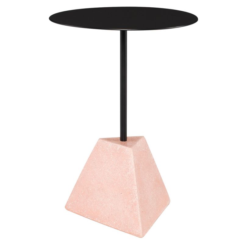 Nuevo - Alma Side Table Black With Flamingo Terrazzo - HGMV209