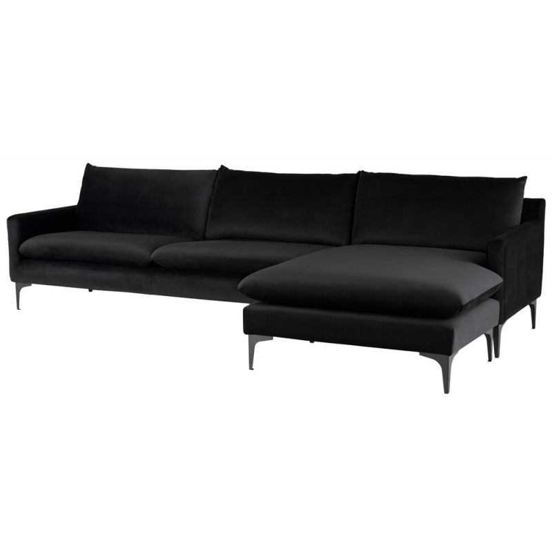 Nuevo - Anders Sectional Sofa Black - HGSC584