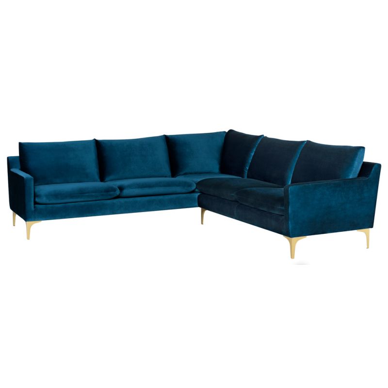 Nuevo - Anders Sectional Sofa Midnight Blue - HGSC835