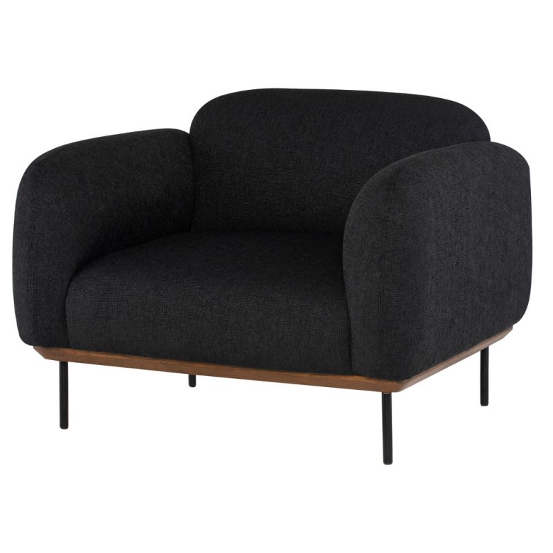 Nuevo - Benson Single Seat Sofa Activated Charcoal - HGSC631