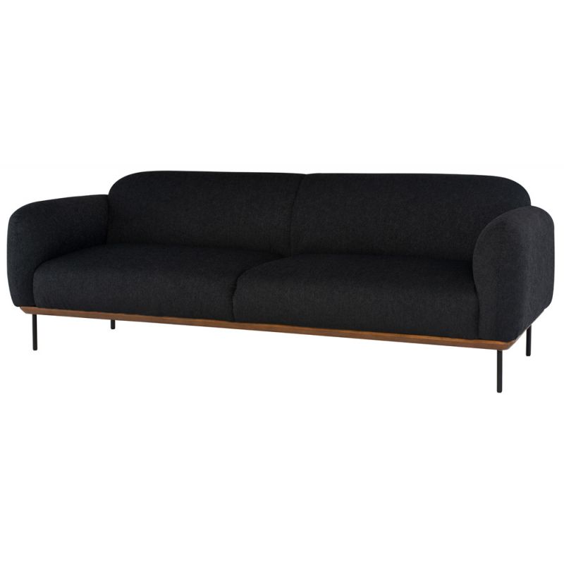 Nuevo - Benson Triple Seat Sofa Activated Charcoal - HGSC632