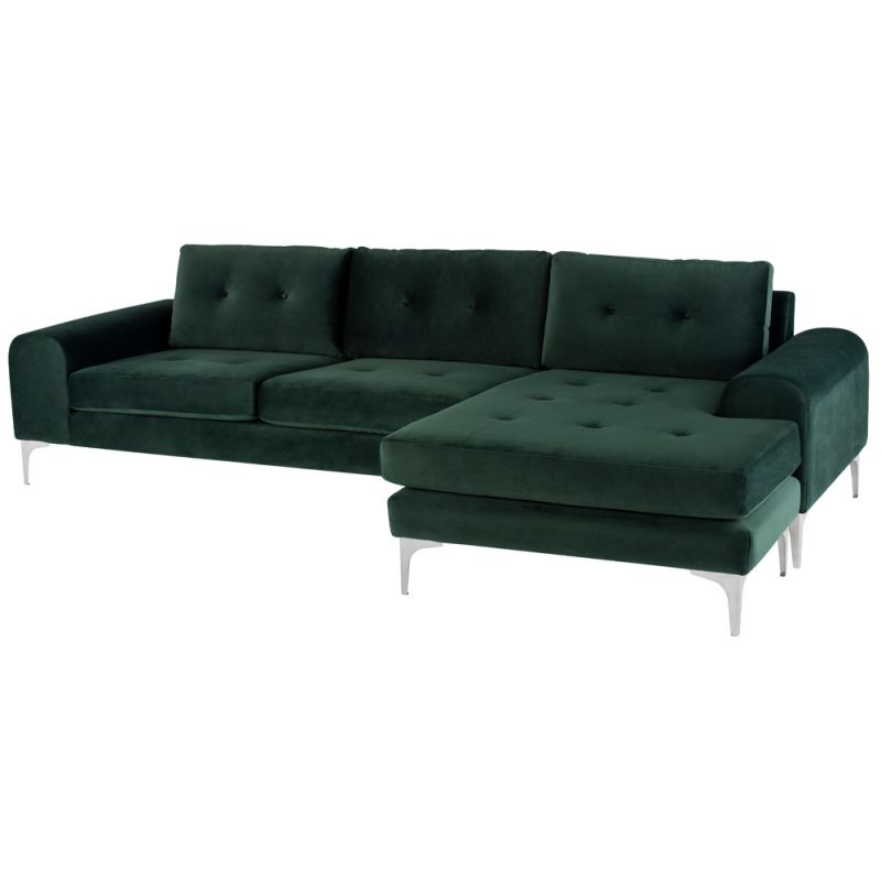 Nuevo - Colyn Sectional Sofa Emerald Green - HGSC275