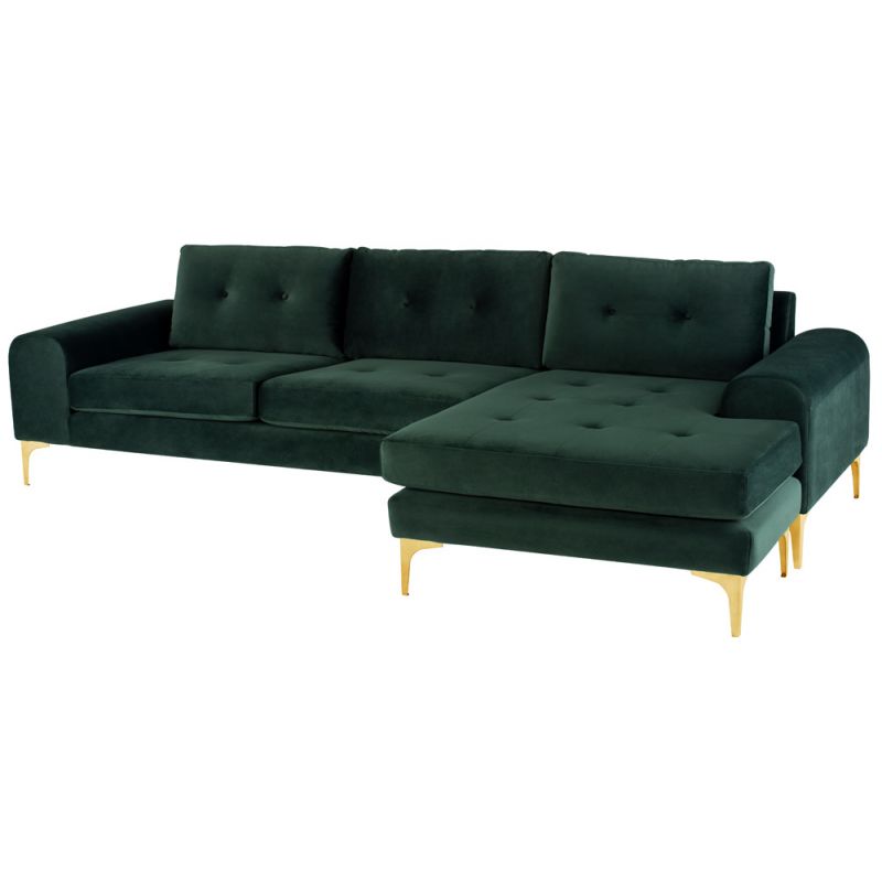 Nuevo - Colyn Sectional Sofa Emerald Green - HGSC507