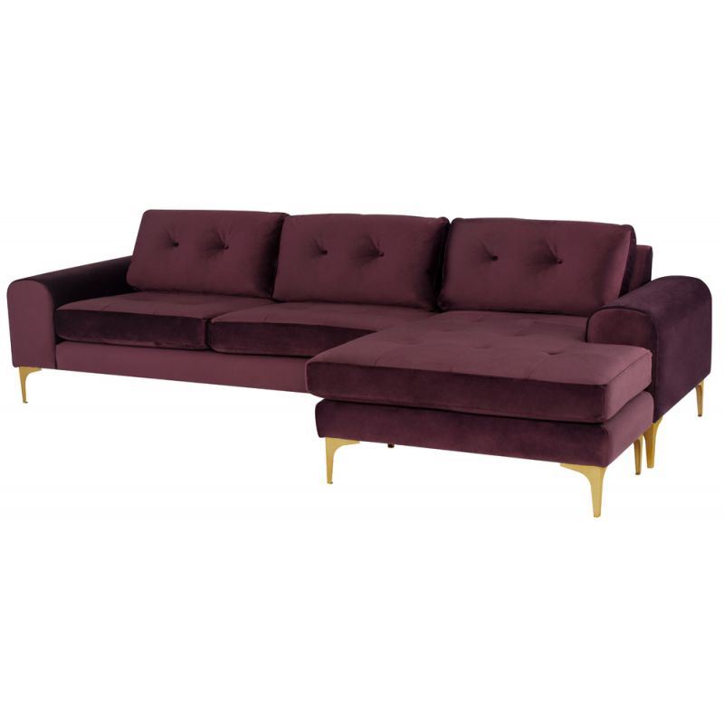 Nuevo - Colyn Sectional Sofa Mulberry - HGSC673