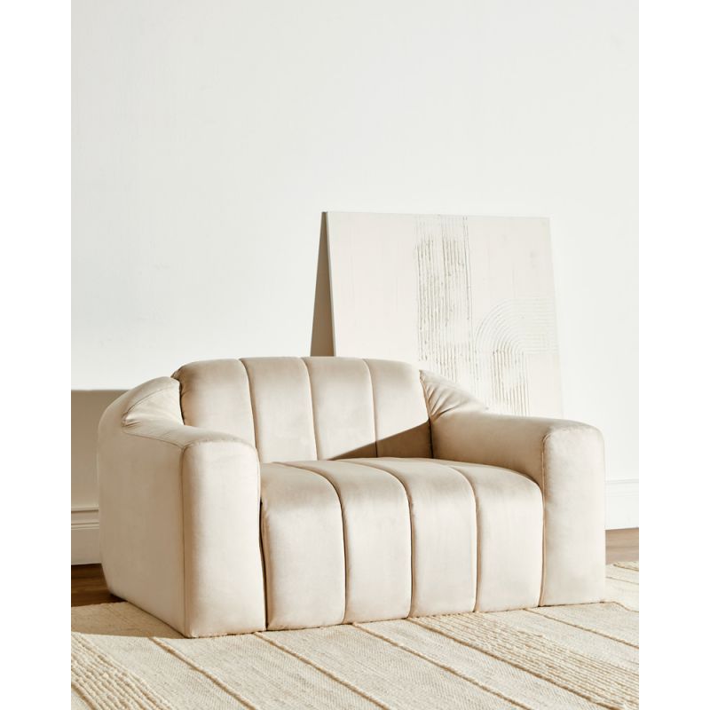 Nuevo - Coraline Single Seat Sofa Champagne Microsuede - HGSN434
