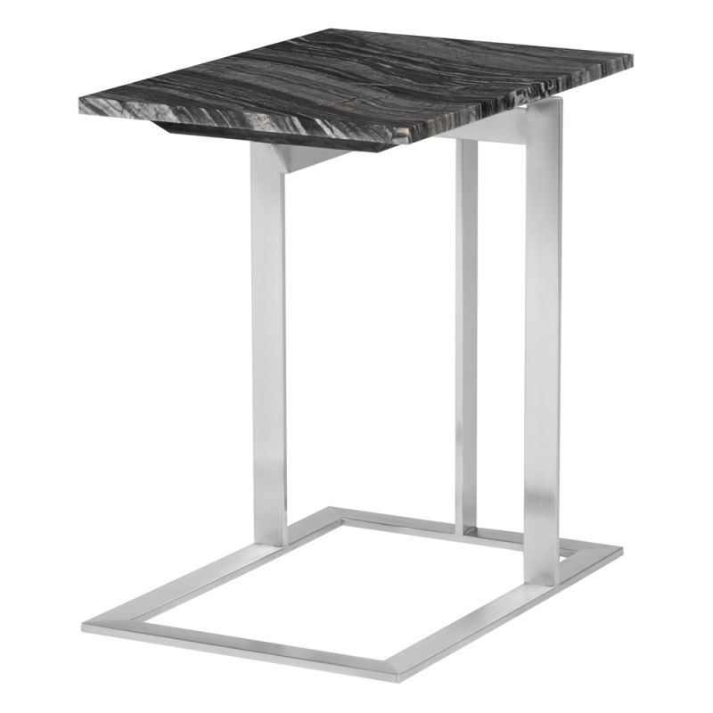 Nuevo - Dell Side Table Black Wood Vein - HGNA286