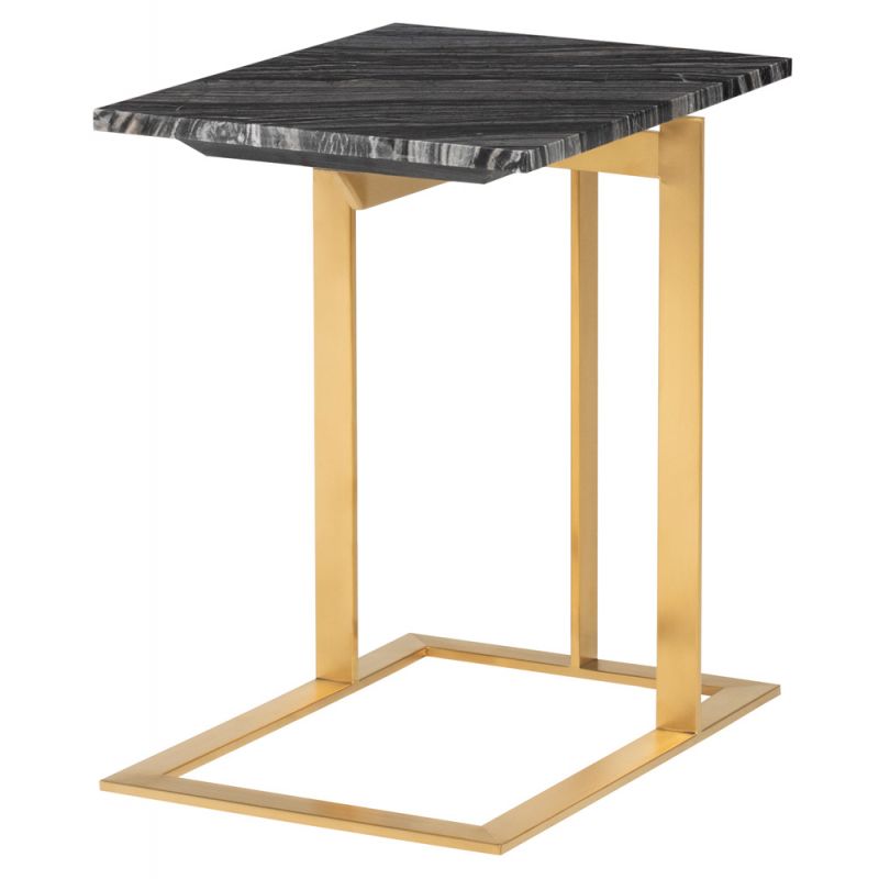 Nuevo - Dell Side Table Black Wood Vein - HGNA287