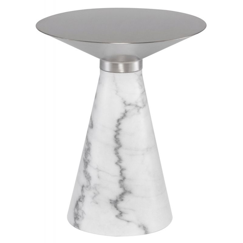 Nuevo - Iris Side Table Silver - HGNA550