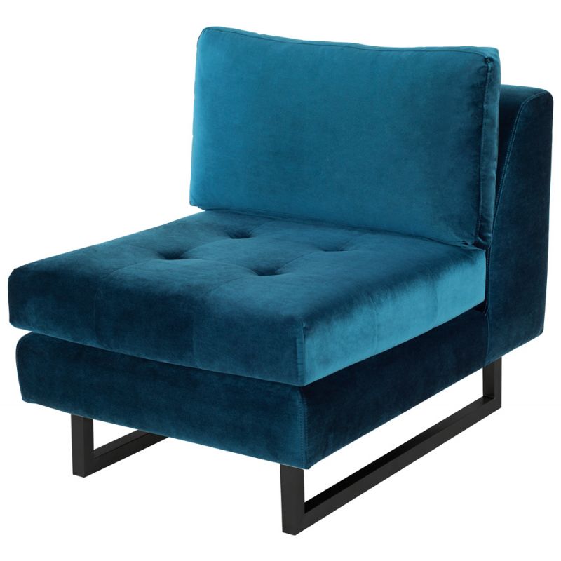 Nuevo - Janis Seat Armless Sofa Midnight Blue - HGSC552