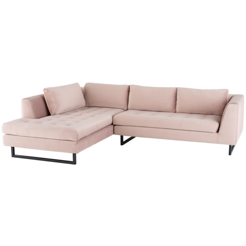 Nuevo - Janis Sectional Sofa Blush - HGSC592