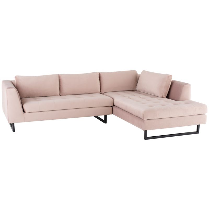 Nuevo - Janis Sectional Sofa Blush - HGSC594
