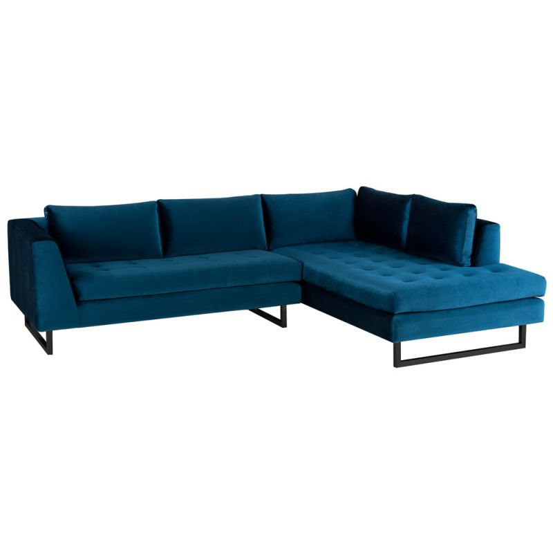 Nuevo - Janis Sectional Sofa Midnight Blue - HGSC532