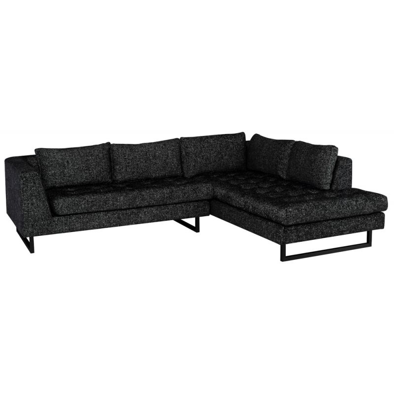 Nuevo - Janis Sectional Sofa Salt & Pepper With Right Chaise - HGSC816