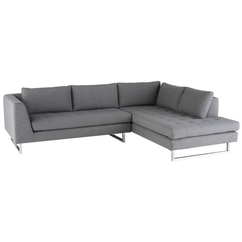 Nuevo - Janis Sectional Sofa Shale Grey - HGSC269