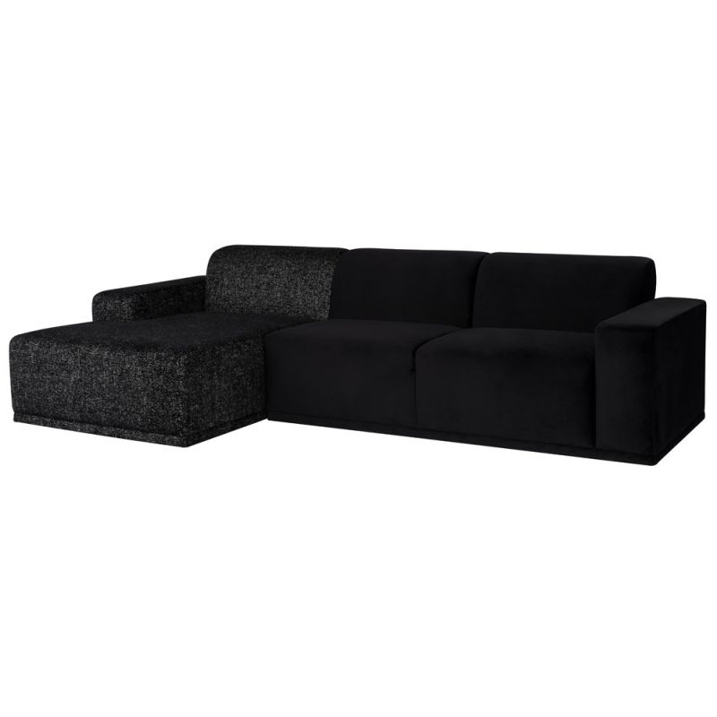 Nuevo - Leo Sectional Sofa Black - HGSC711