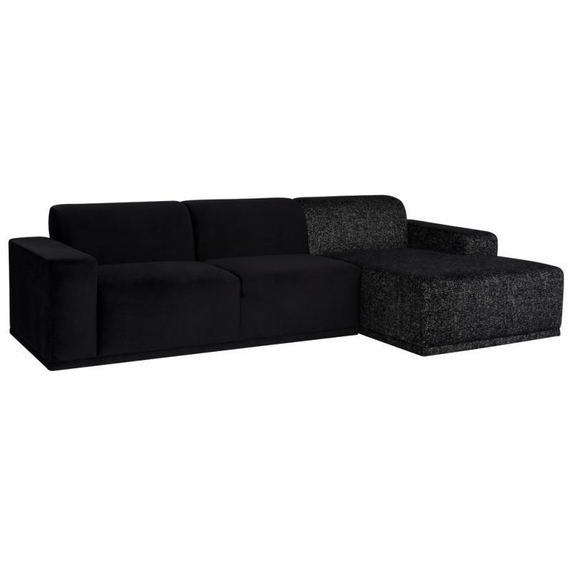 Nuevo - Leo Sectional Sofa Black - HGSC909