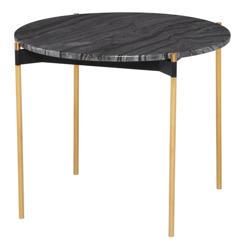Nuevo - Pixie Side Table Black Wood Vein - HGNA487