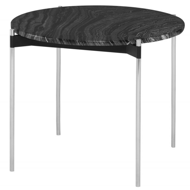 Nuevo - Pixie Side Table Black Wood Vein - HGNA489