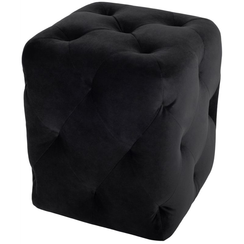 Nuevo - Tufty Ottoman Sofa Black - HGSC427