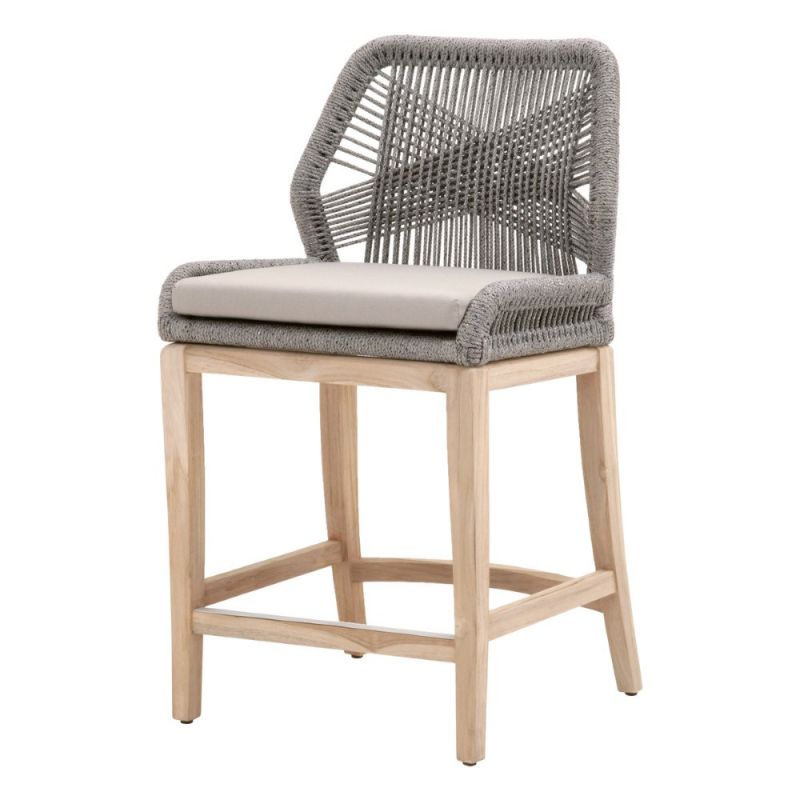 Orient Express Furniture - Loom Outdoor Counter Stool - 6808CS.PLA-R/SG/GT