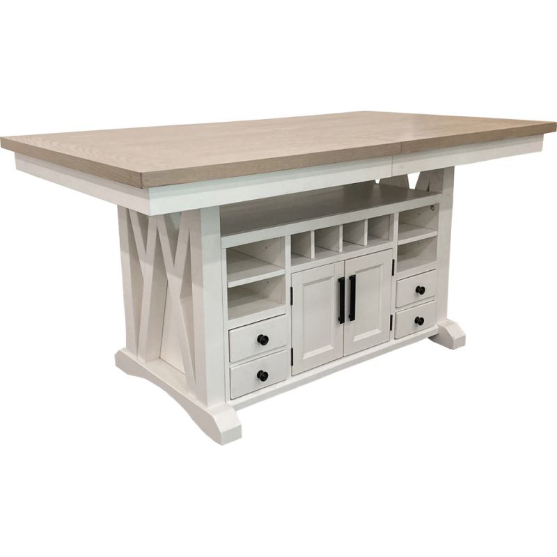 Parker House - Americana Modern Dining 72 in. Island Counter-Height Table (extends to 90 in. with 18