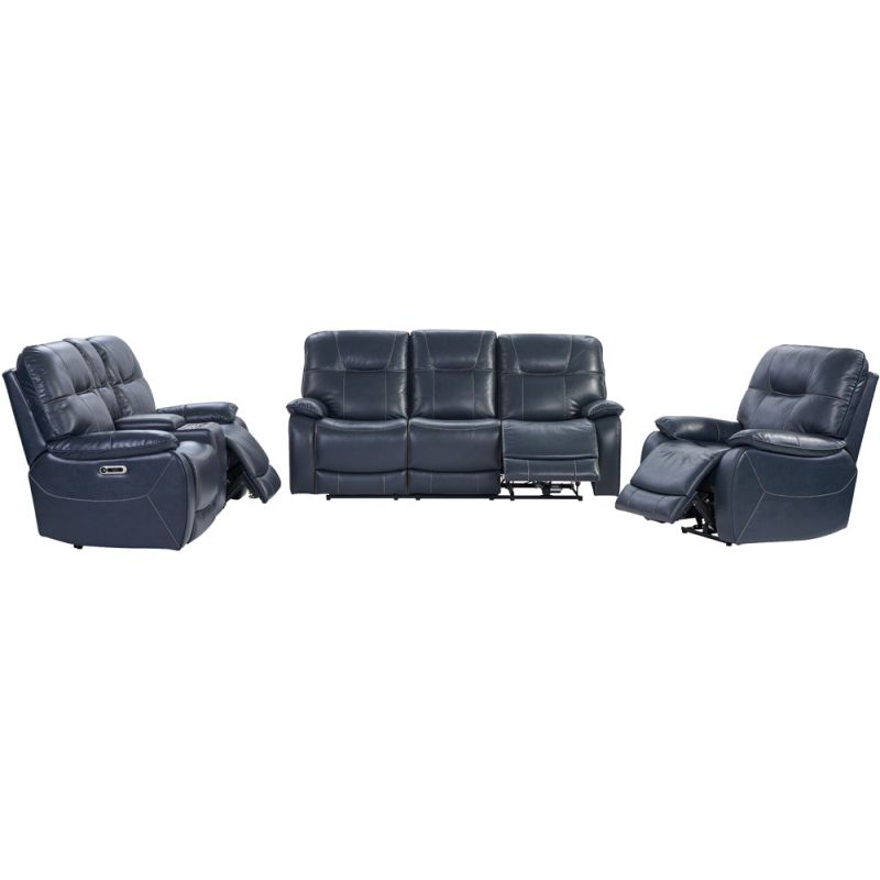 Parker House - Axel - Admiral Power Reclining Sofa Loveseat and Recliner - MAXE-321-ADM