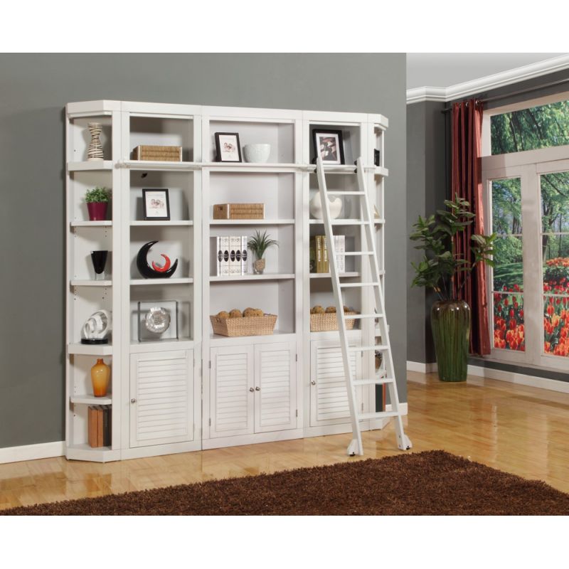 Parker House - Boca 6PC Library Bookcase Wall Set in Cottage White
