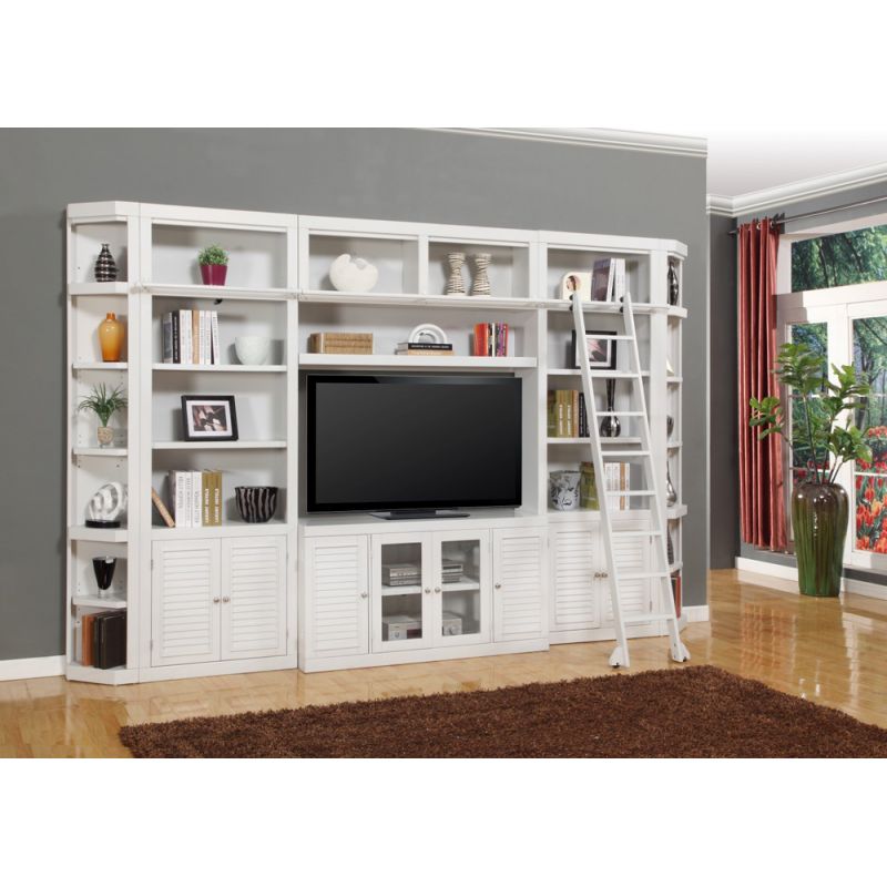Parker House - Boca 7PC Library Entertainment Wall Set in Cottage White