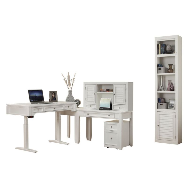 Parker House -  Boca Power Lift L Desk with Hutch File and Bookcase - BOC-6PC-LIFT-LDSK-H-F-BK