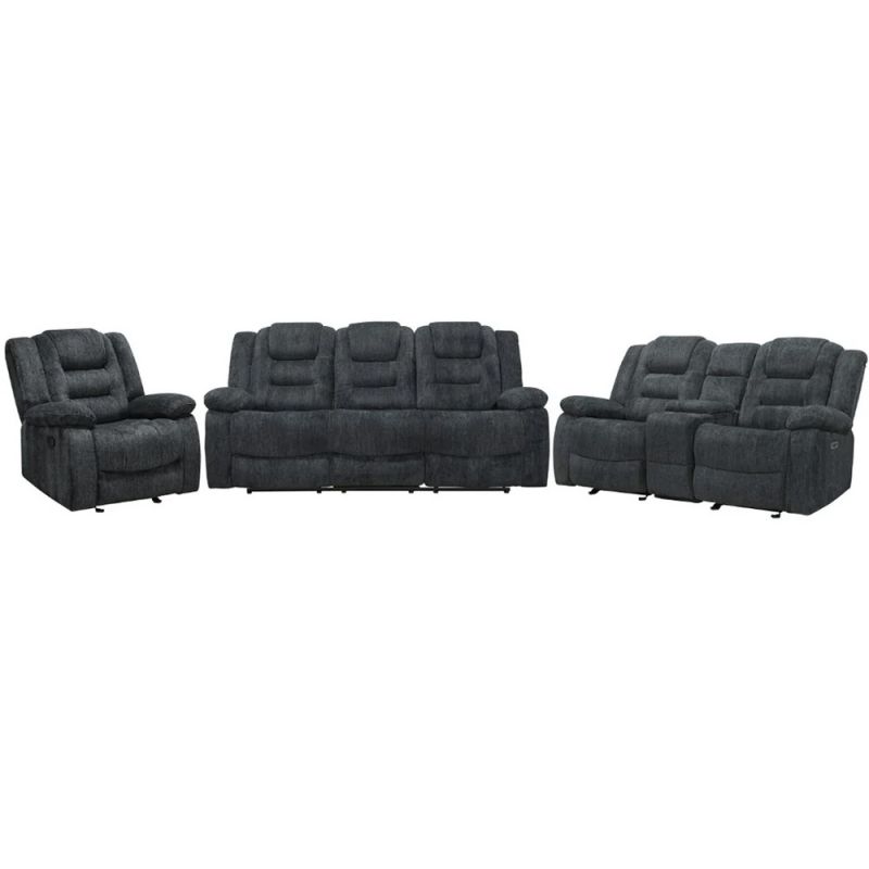 Parker House - Bolton - Misty Storm Glider Reclining Sofa Loveseat and Recliner - MBOL-321-MISS