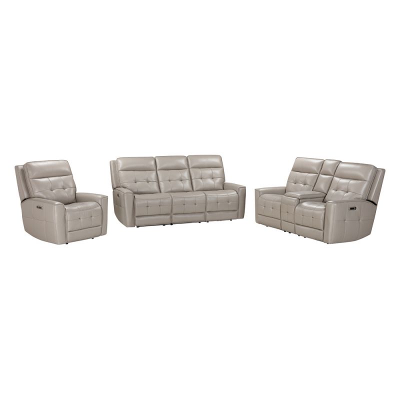 Parker House -  Canterbury - Pewter Power Reclining Zero Gravity Sofa Loveseat and Recliner - MCAN-321PHZ-PEW