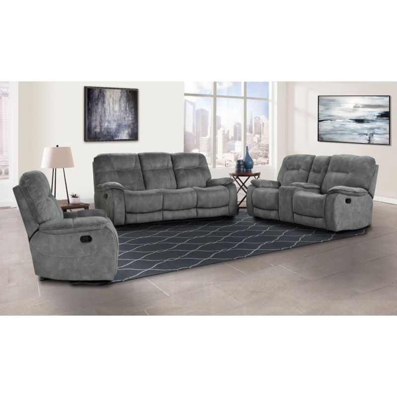 Parker House - Cooper - Shadow Grey Manual Reclining Sofa Loveseat and Recliner - MCOO-321-SGR