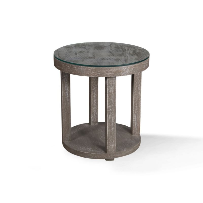 Parker House - Crossings Serengeti Round End Table with Glass Top - SER12