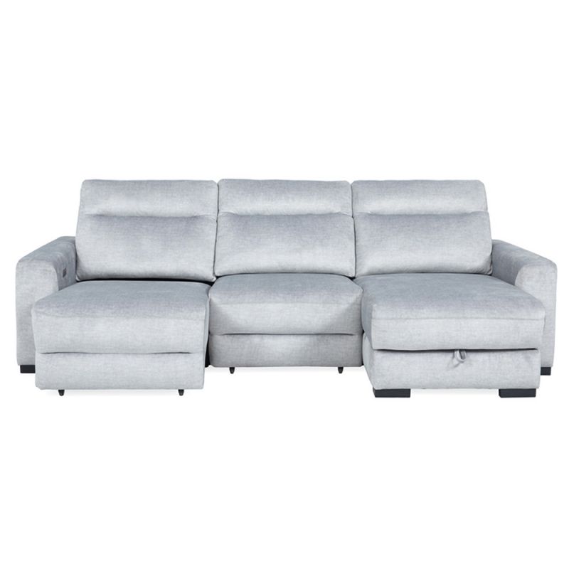 Parker House -  Elliot - Sterling 3 Piece Modular Lift Top Storage Sectional - MELL-PACK3A-STRL