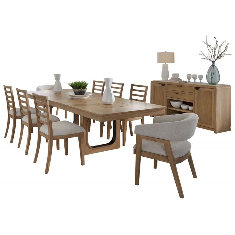 Parker House -  Escape - Dining 84 In. Rectangular Extendable Table With 8 Chairs and Server - DESC-10PC-84REC-72-2118