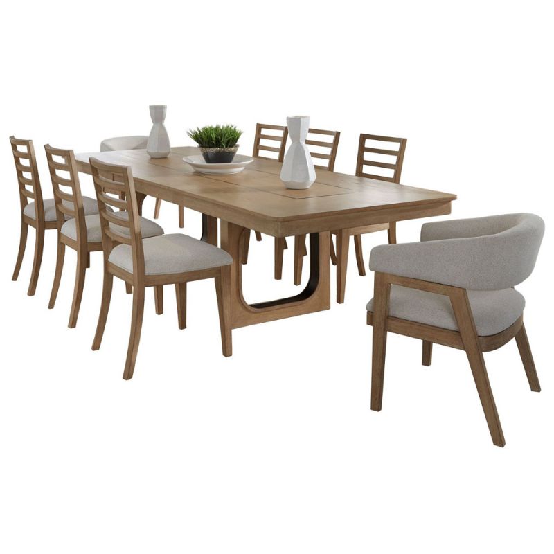 Parker House -  Escape - Dining 84 In. Rectangular Extendable Table With 8 Chairs - DESC-9PC-84REC-2118