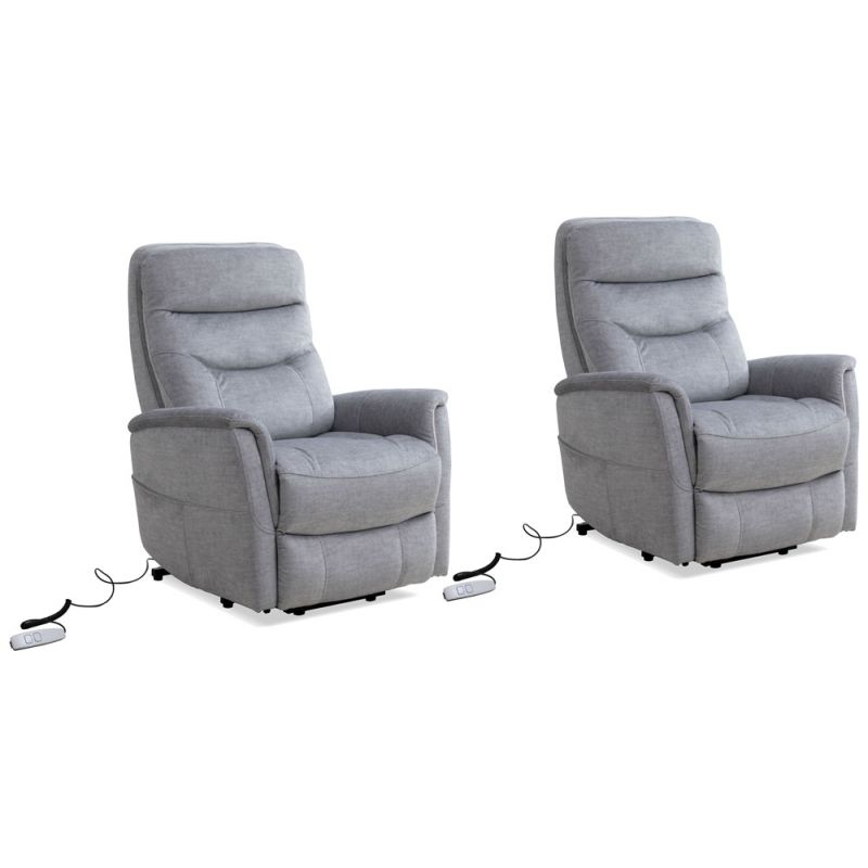 Parker House -  Gemini - Capri Silver Power Lift Recliner with Articulating Headrest (Set of 2) - MGEM#812LIFT-2-CSI