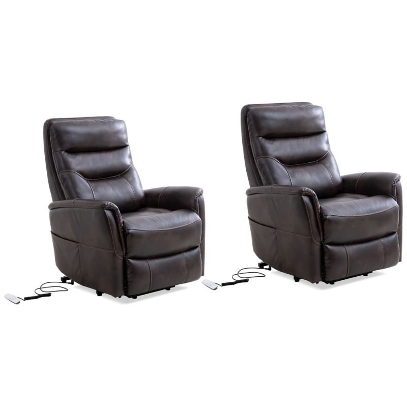 Parker House -  Gemini - Truffle Power Lift Recliner with Articulating Headrest (Set of 2) - MGEM#812LIFT-2-TRU