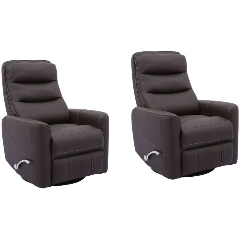 Parker House -  Hercules - Chocolate Swivel Glider Recliner (Set of 2) - MHER#812GS-2-CHO