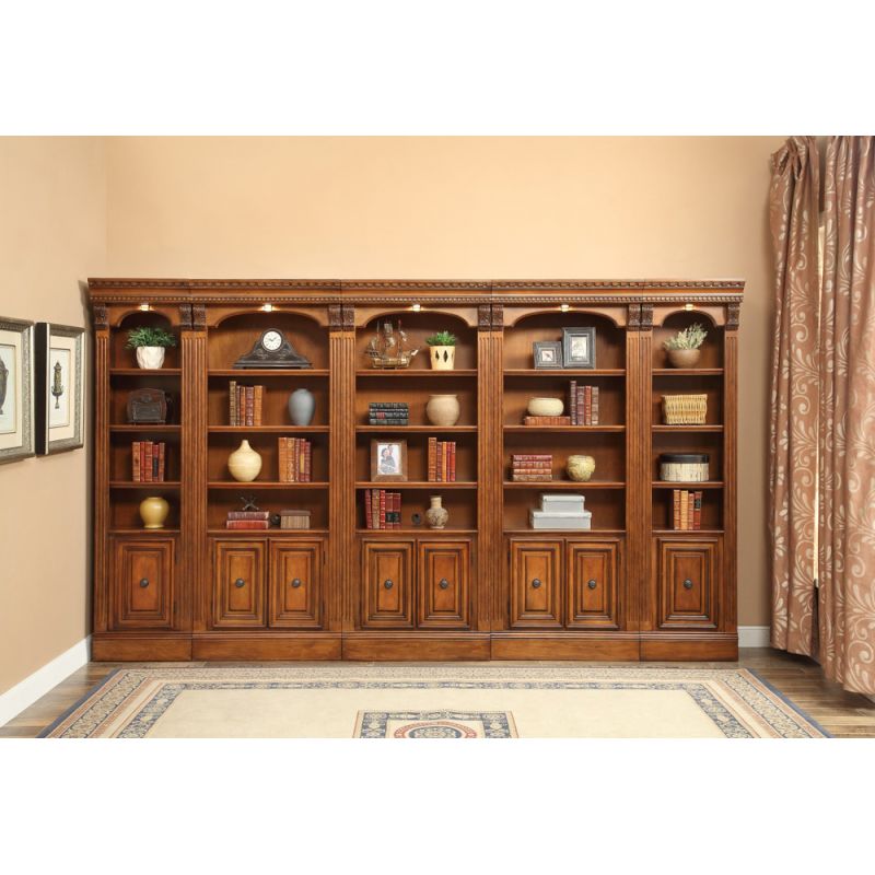 Parker House - Huntington 5PC Library Wall Set in Antique Vintage Pecan