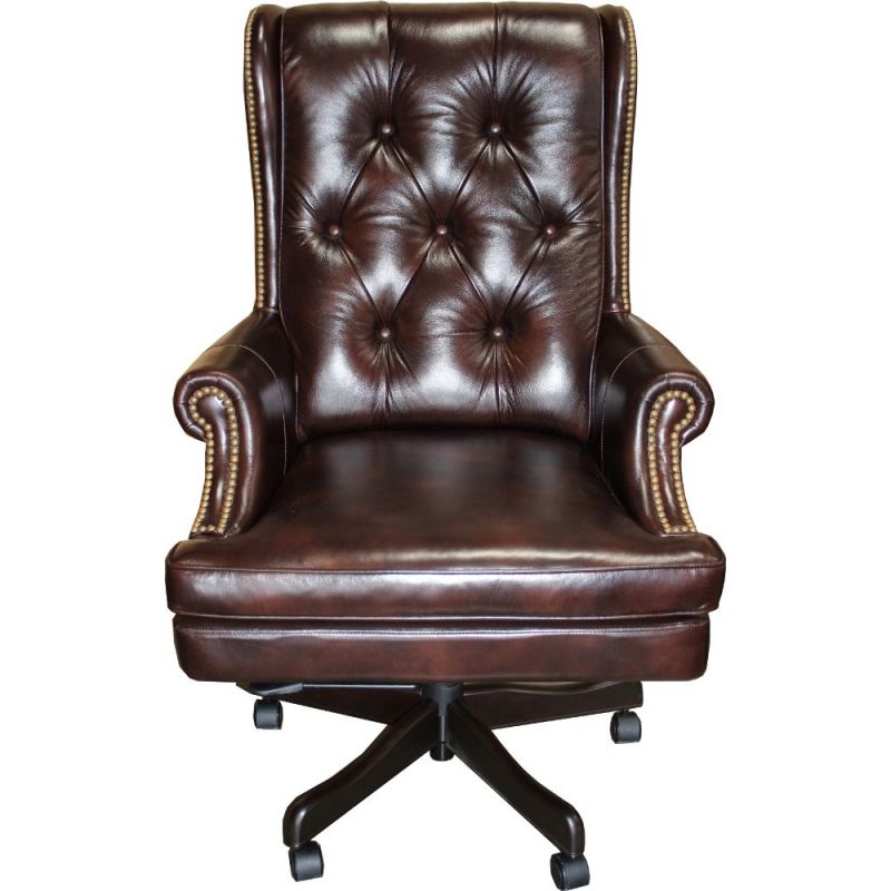 Parker House - Leather Desk Chair in Havana & Brown Base Color - DC-112-HA